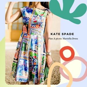 Kate Spade New York colorful novelty print dress